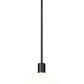 Z-Lite Margo 10" 1-Light Matte Black Pendant Light With White Glass Shade