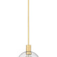 Z-Lite Margo 10" 1-Light Olde Brass Pendant Light With Clear Seedy Glass Shade
