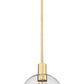Z-Lite Margo 10" 1-Light Olde Brass Pendant Light With Clear Seedy Glass Shade