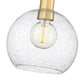 Z-Lite Margo 10" 1-Light Olde Brass Pendant Light With Clear Seedy Glass Shade