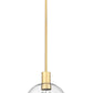 Z-Lite Margo 10" 1-Light Olde Brass Pendant Light With Clear Seedy Glass Shade