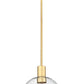 Z-Lite Margo 10" 1-Light Olde Brass Pendant Light With Clear Seedy Glass Shade