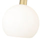 Z-Lite Margo 10" 1-Light Olde Brass Pendant Light With White Glass Shade