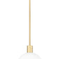 Z-Lite Margo 10" 1-Light Olde Brass Pendant Light With White Glass Shade