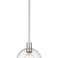 Z-Lite Margo 10" 1-Light Polished Nickel Pendant Light With Clear Seedy Glass Shade