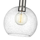Z-Lite Margo 10" 1-Light Polished Nickel Pendant Light With Clear Seedy Glass Shade