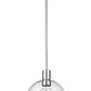 Z-Lite Margo 10" 1-Light Polished Nickel Pendant Light With Clear Seedy Glass Shade