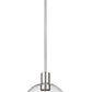Z-Lite Margo 10" 1-Light Polished Nickel Pendant Light With Clear Seedy Glass Shade