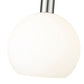 Z-Lite Margo 10" 1-Light Polished Nickel Pendant Light With White Glass Shade