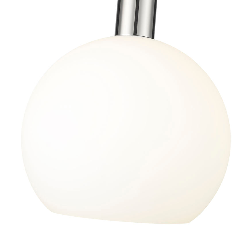 Z-Lite Margo 10" 1-Light Polished Nickel Pendant Light With White Glass Shade