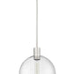 Z-Lite Margo 14" 1-Light Brushed Nickel Pendant Light With Clear Seedy Glass Shade