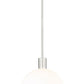 Z-Lite Margo 14" 1-Light Brushed Nickel Pendant Light With White Glass Shade