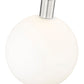 Z-Lite Margo 14" 1-Light Brushed Nickel Pendant Light With White Glass Shade