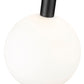 Z-Lite Margo 14" 1-Light Matte Black Pendant Light With White Glass Shade
