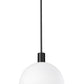 Z-Lite Margo 14" 1-Light Matte Black Pendant Light With White Glass Shade