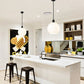 Z-Lite Margo 14" 1-Light Matte Black Pendant Light With White Glass Shade