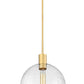 Z-Lite Margo 14" 1-Light Olde Brass Pendant Light With Clear Seedy Glass Shade