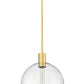 Z-Lite Margo 14" 1-Light Olde Brass Pendant Light With Clear Seedy Glass Shade
