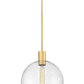 Z-Lite Margo 14" 1-Light Olde Brass Pendant Light With Clear Seedy Glass Shade