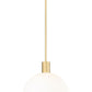 Z-Lite Margo 14" 1-Light Olde Brass Pendant Light With White Glass Shade