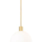Z-Lite Margo 14" 1-Light Olde Brass Pendant Light With White Glass Shade