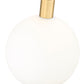 Z-Lite Margo 14" 1-Light Olde Brass Pendant Light With White Glass Shade