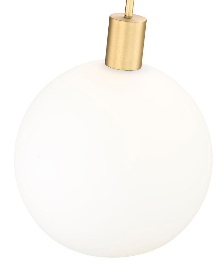Z-Lite Margo 14" 1-Light Olde Brass Pendant Light With White Glass Shade