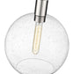 Z-Lite Margo 14" 1-Light Polished Nickel Pendant Light With Clear Seedy Glass Shade