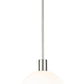Z-Lite Margo 14" 1-Light Polished Nickel Pendant Light With White Glass Shade
