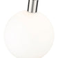 Z-Lite Margo 14" 1-Light Polished Nickel Pendant Light With White Glass Shade
