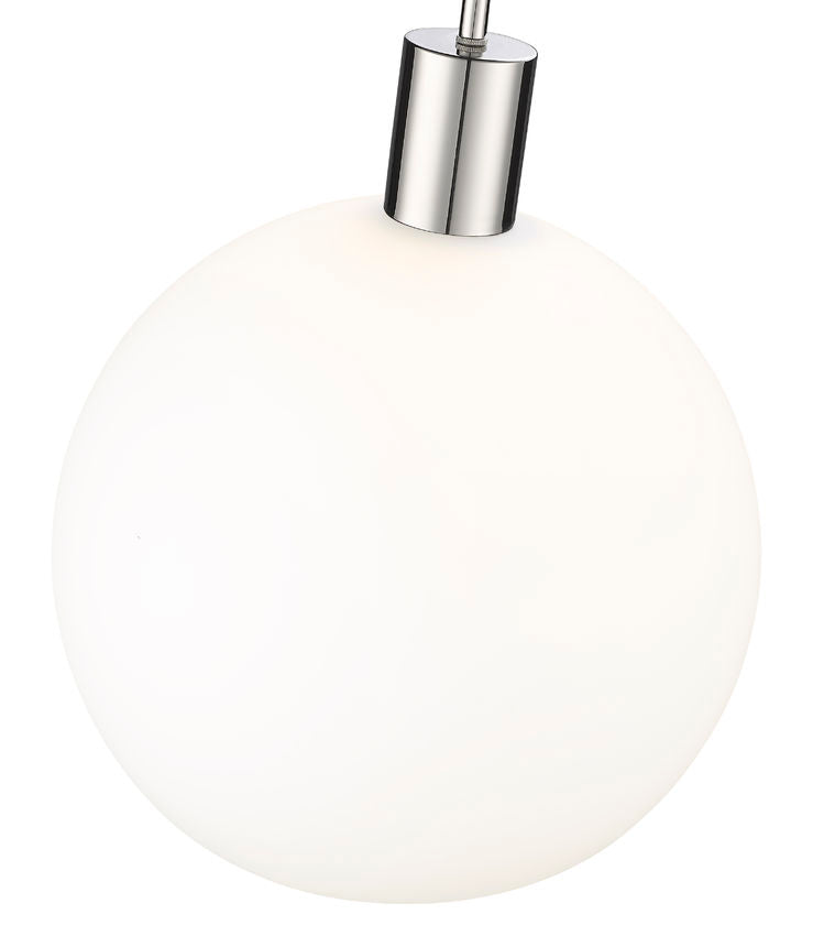 Z-Lite Margo 14" 1-Light Polished Nickel Pendant Light With White Glass Shade