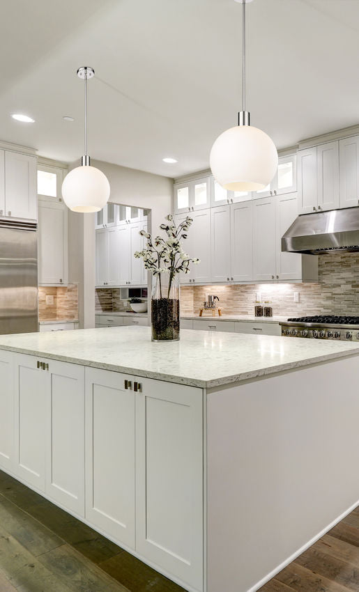 Z-Lite Margo 14" 1-Light Polished Nickel Pendant Light With White Glass Shade