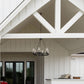 Z-Lite Marlow 28" 6-Light Ashen Barnboard Outdoor Pendant Light With Seedy Glass Shade