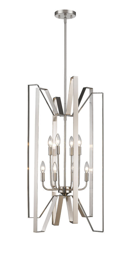 Z-Lite Marsala 19" 8-Light Brushed Nickel Steel Pendant Light