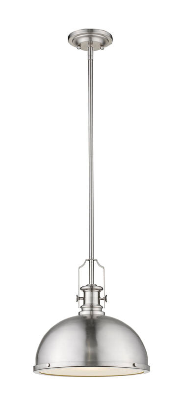 Z-Lite Melange 13" 1-Light Brushed Nickel Pendant Light