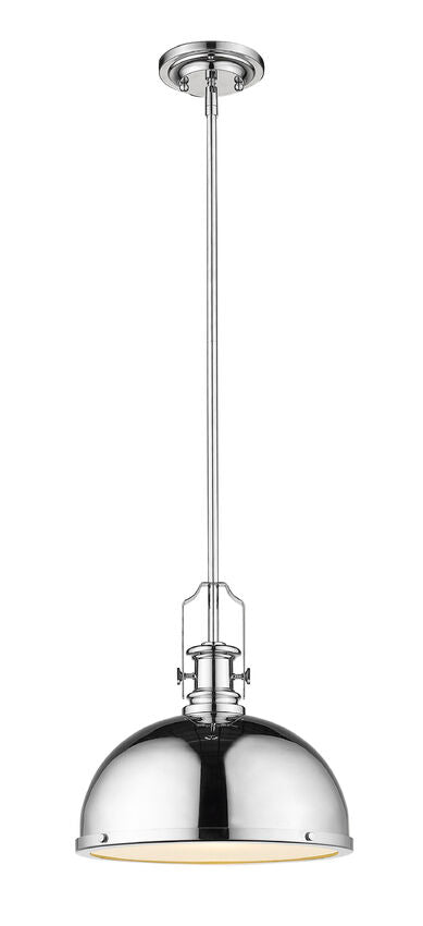 Z-Lite Melange 13" 1-Light Chrome Pendant Light
