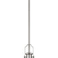 Z-Lite Melange 13" 1-Light Matte Black and Brushed Nickel Pendant Light