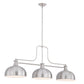 Z-Lite Melange 52" 3-Light Brushed Nickel Steel Billiard Light