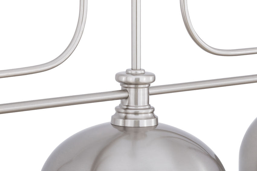 Z-Lite Melange 52" 3-Light Brushed Nickel Steel Billiard Light
