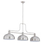 Z-Lite Melange 52" 3-Light Brushed Nickel Steel Billiard Light