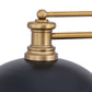 Z-Lite Melange 52" 3-Light Heritage Brass Steel Frame Matte Black and Heritage Brass Steel Shade Billiard Light