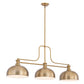 Z-Lite Melange 52" 725-3HBR-D13HBR 3-Light Heritage Brass Steel Billiard Light