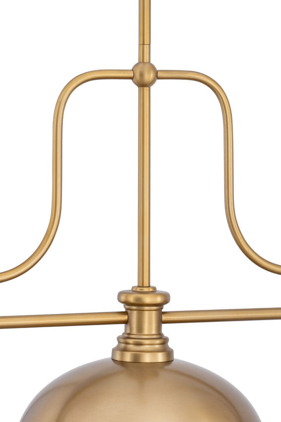 Z-Lite Melange 52" 725-3HBR-D13HBR 3-Light Heritage Brass Steel Billiard Light
