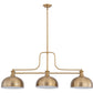 Z-Lite Melange 52" 725-3HBR-D13HBR 3-Light Heritage Brass Steel Billiard Light
