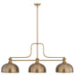 Z-Lite Melange 52" 725-3HBR-D13HBR 3-Light Heritage Brass Steel Billiard Light