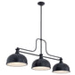 Z-Lite Melange 52" 725-3MB-D12MB 3-Light Matte Black Steel Billiard Light