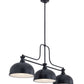 Z-Lite Melange 52" 725-3MB-D12MB 3-Light Matte Black Steel Billiard Light