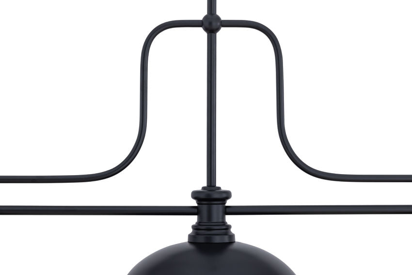 Z-Lite Melange 52" 725-3MB-D12MB 3-Light Matte Black Steel Billiard Light