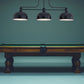 Z-Lite Melange 52" 725-3MB-D12MB 3-Light Matte Black Steel Billiard Light