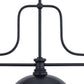 Z-Lite Melange 52" 725-3MB-D12MB+HBR 3-Light Matte Black Steel Frame Matte Black and Heritage Brass Shade Billiard Light